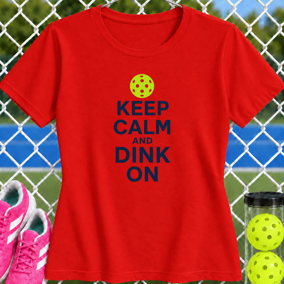 Women's Cut - Keep Calm and Dink On T-Shirt