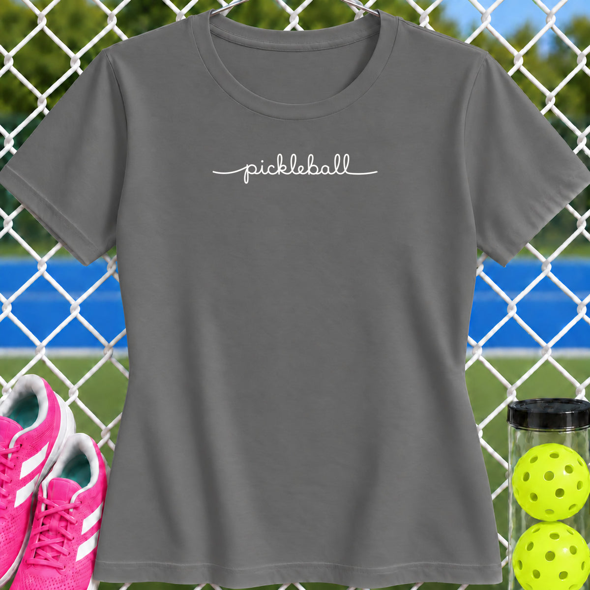 Women's Cut - Pickleball Script T-Shirt