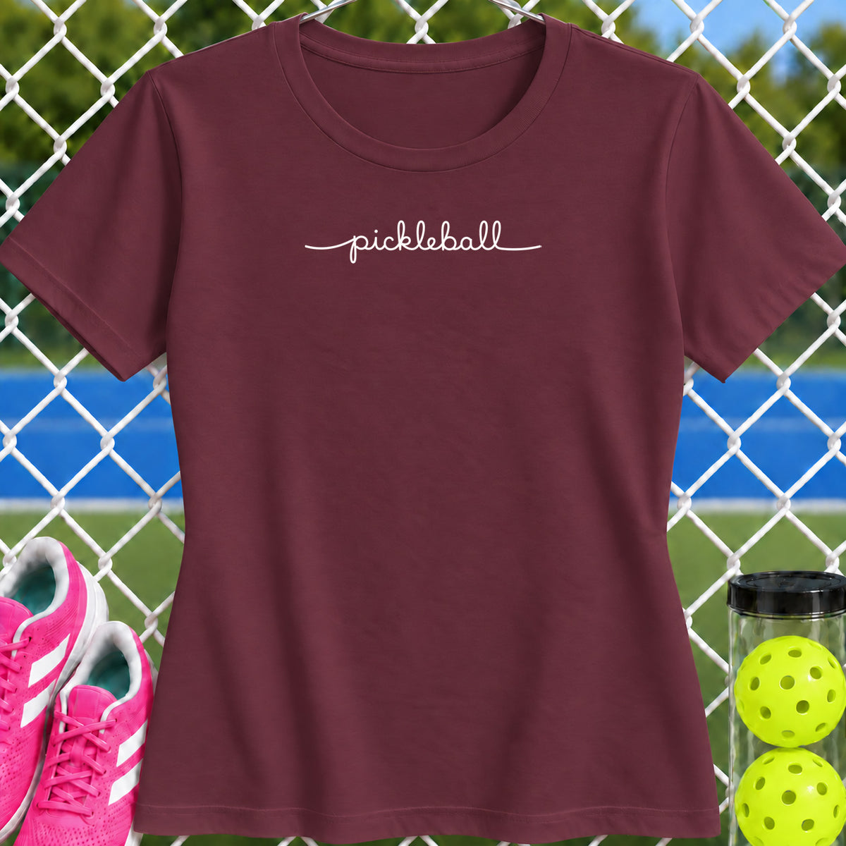 Women's Cut - Pickleball Script T-Shirt