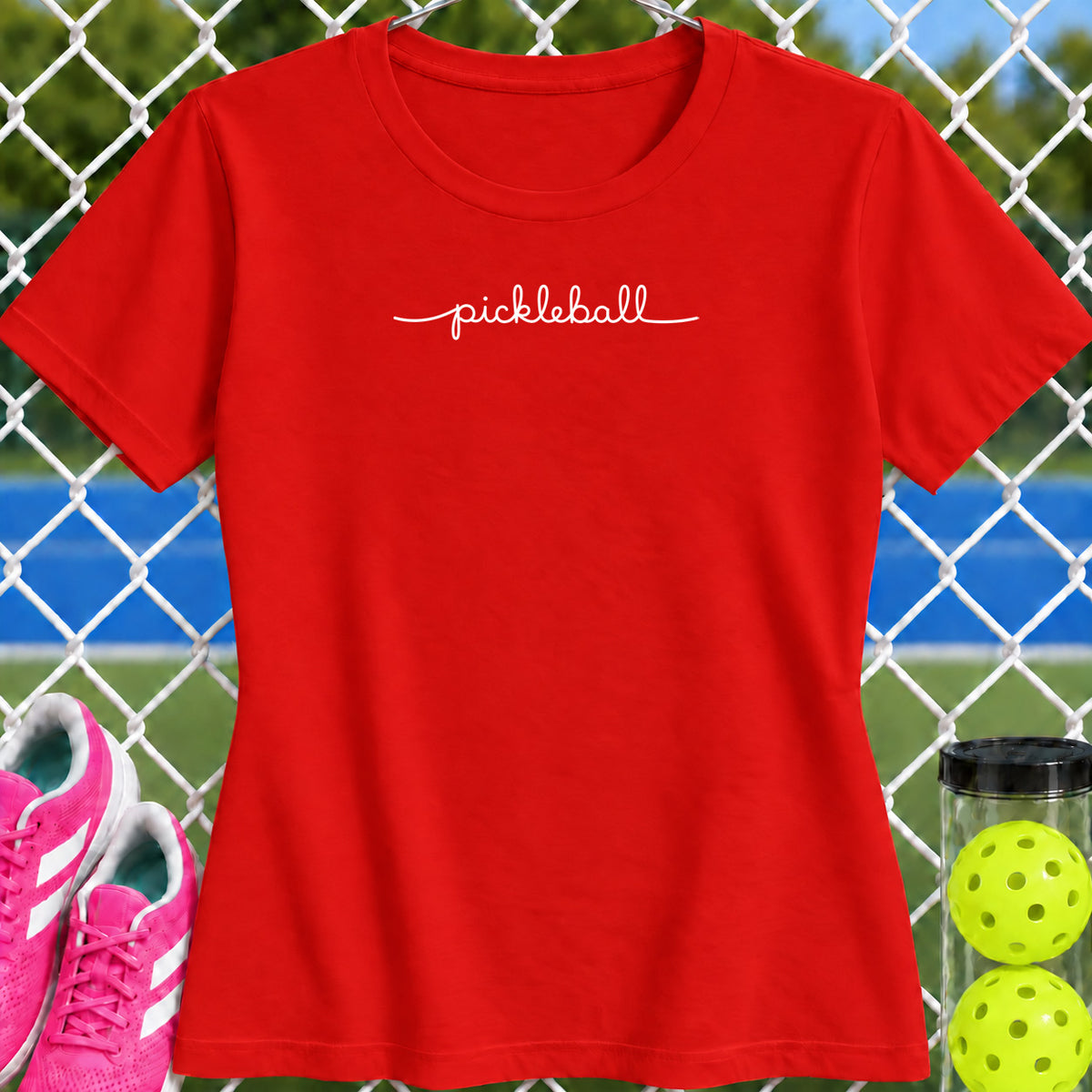 Women's Cut - Pickleball Script T-Shirt