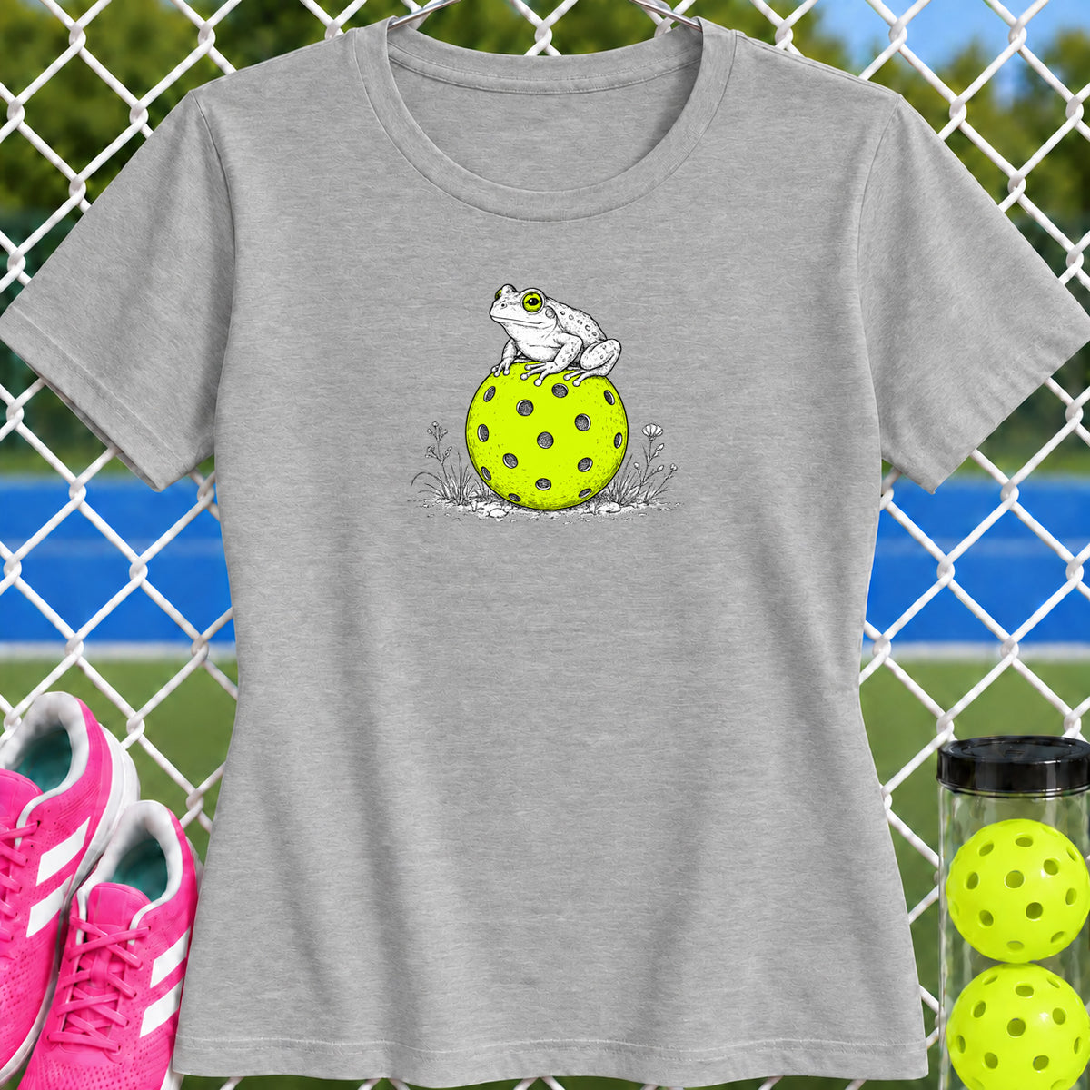 Women's Cut - Wise Pickleball Frog T-Shirt