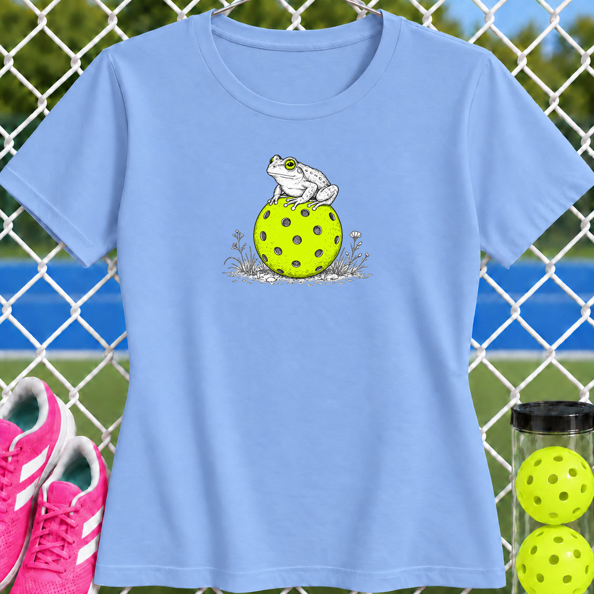 Women's Cut - Wise Pickleball Frog T-Shirt